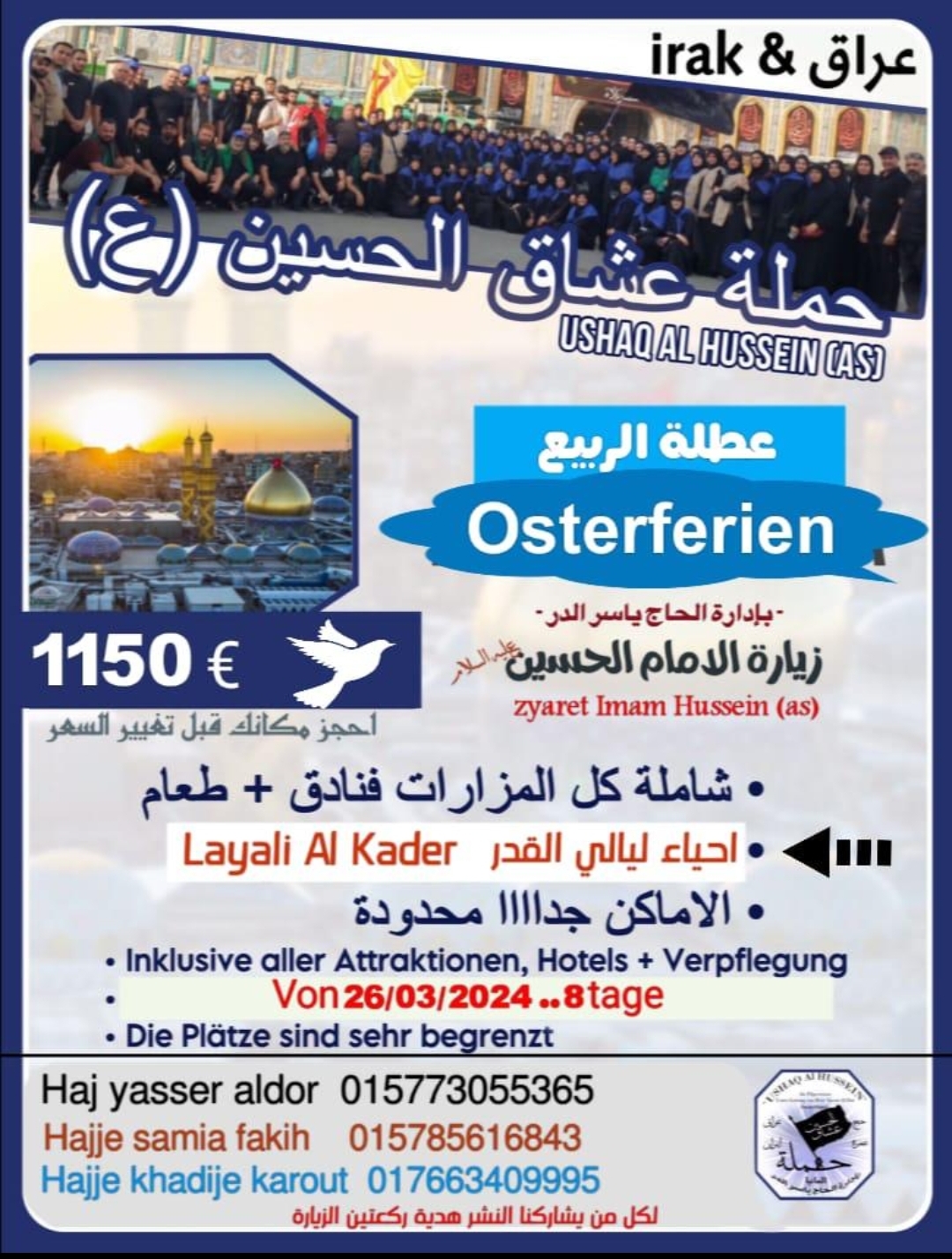 Ushaq al Hussein Ostern nach Irak