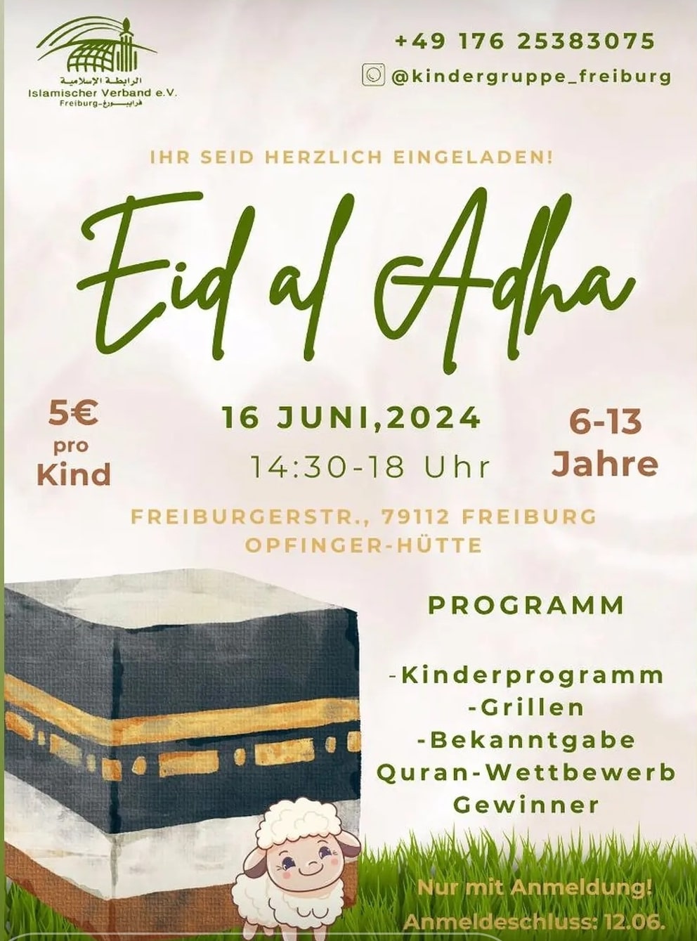 16. Juni Aid al Adha Veranstaltung