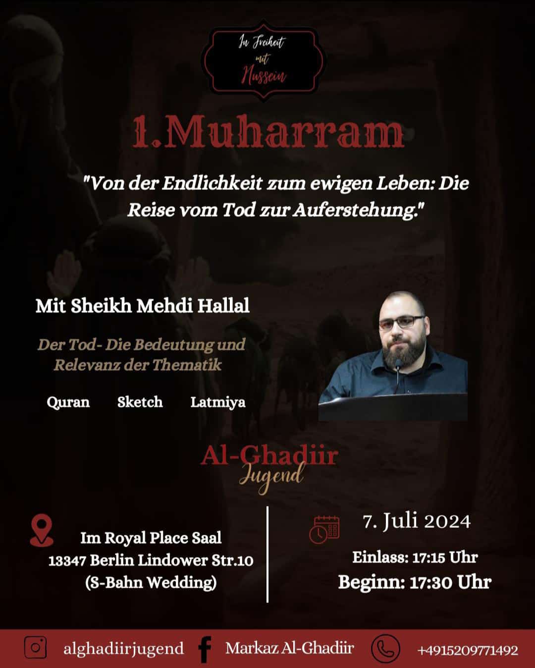 Muharram Berlin Saal Al Ghadiir am 7.7.