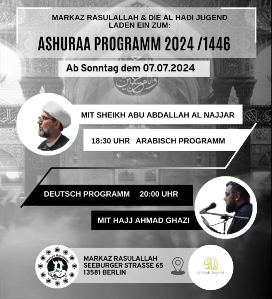 Muharram Berlin ab 7.7. Markaz Rasulallah