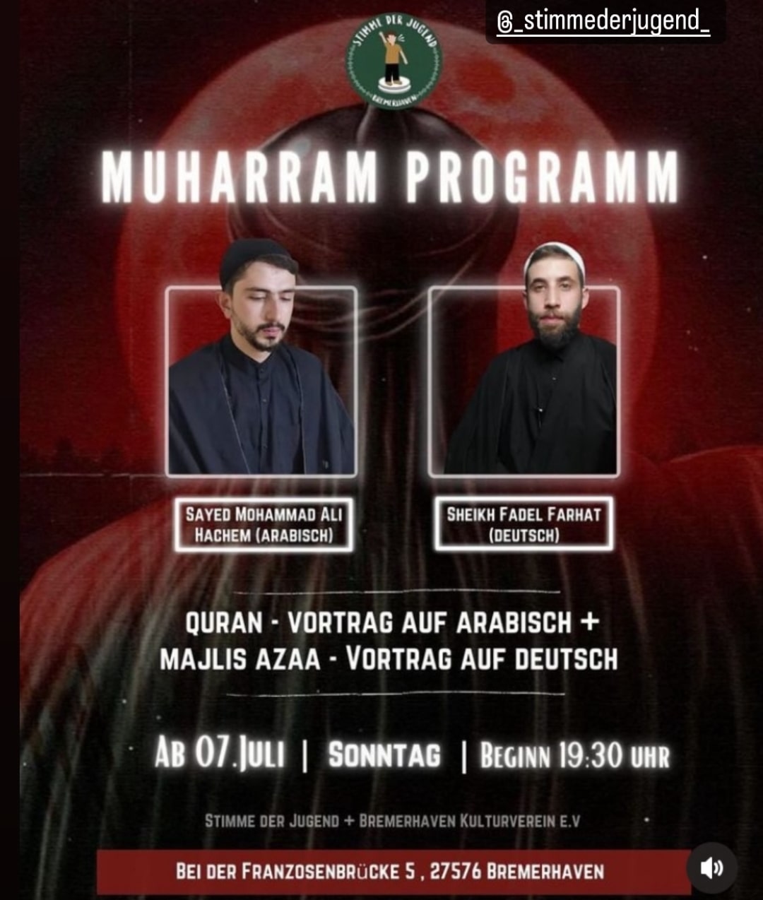 Muharram Bremerhaven ab 7.7. dt & arab.