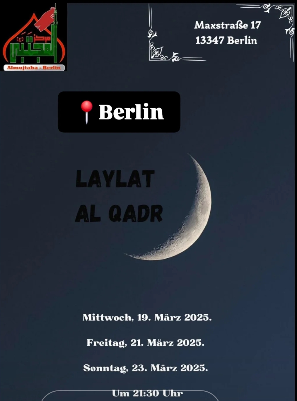 19., 21. & 23.3. Berlin Al Mujtaba