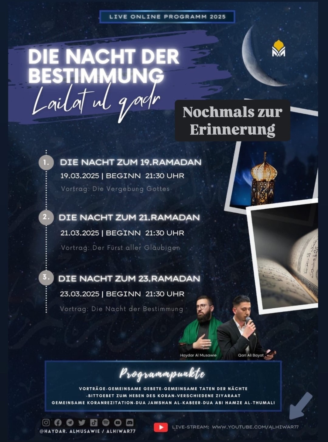 19., 21. & 23.3. Online