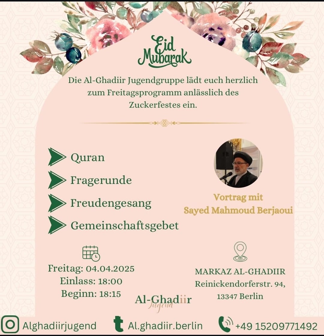 4.4. Freitagsprogramm Jugend Al Ghadiir