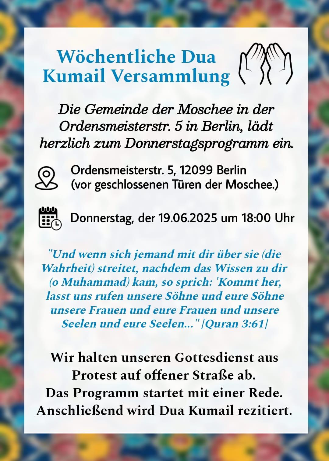 19.6. Dua Kumayl Berlin