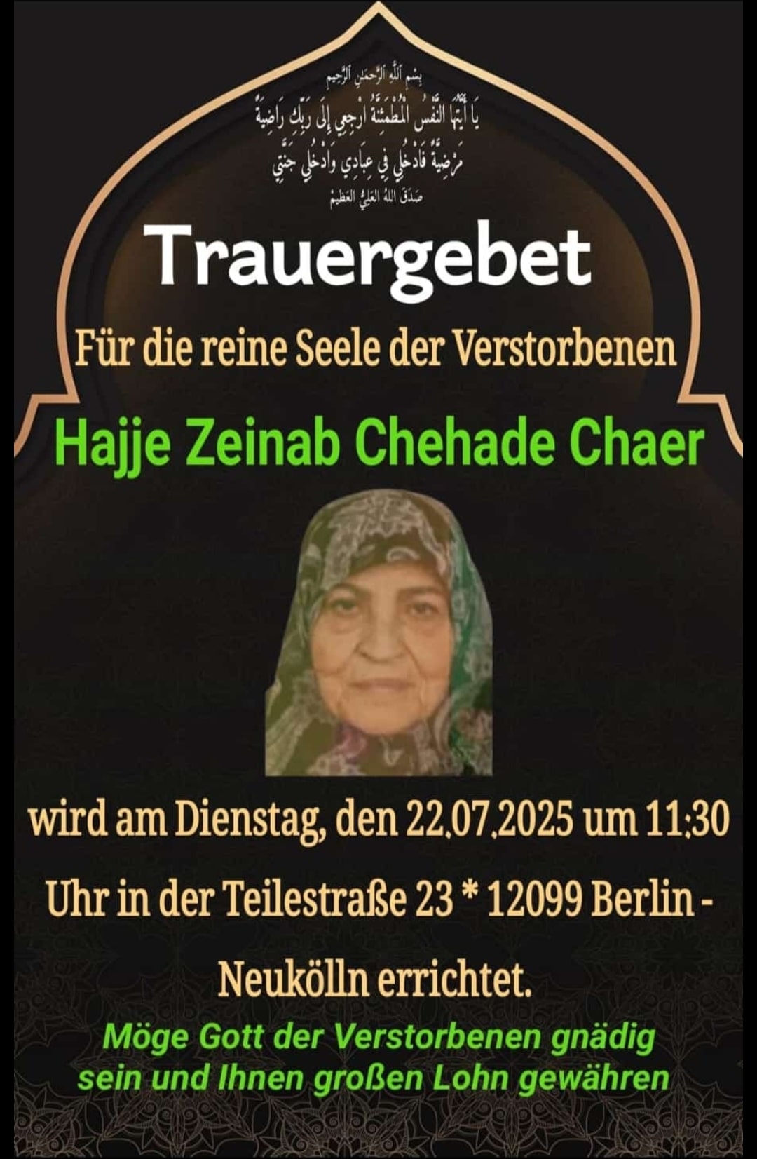22.7. Totengebet
